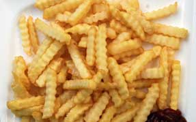 Stor bakke pommes 
frites